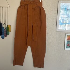 High Rise pants with belt- size 10